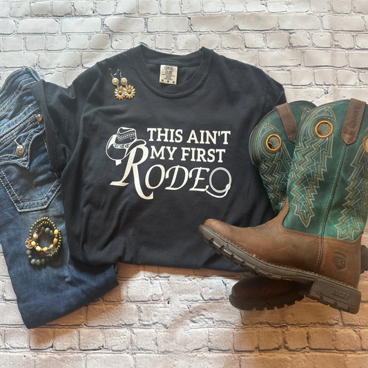 This Ain't My First Rodeo Graphic Tee - Black