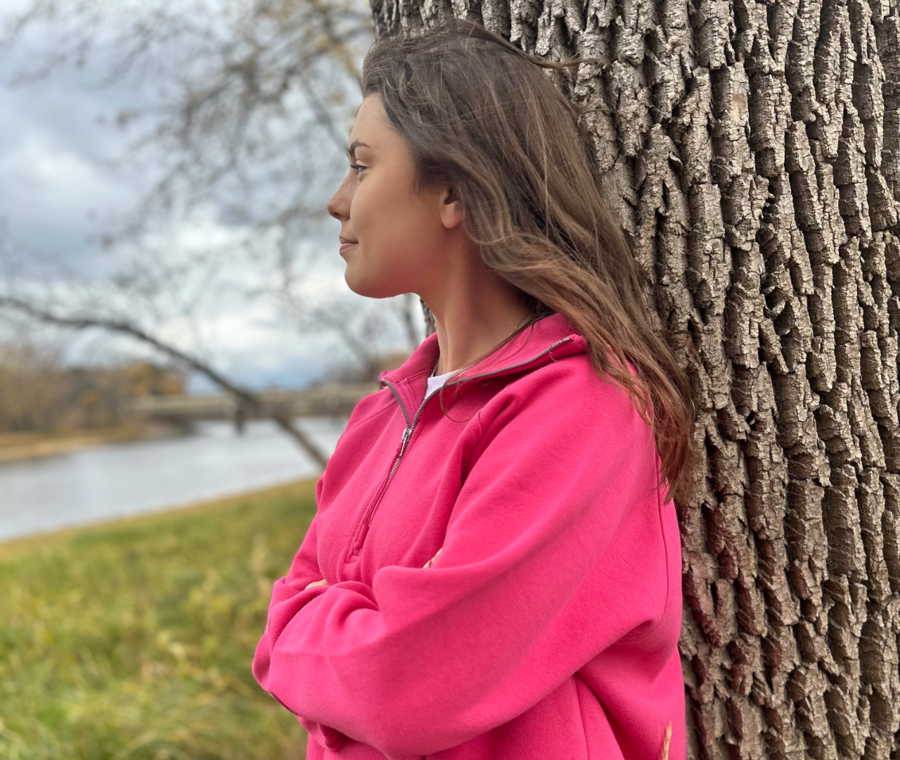 Jordy Boxy Half Zip Pullover - Pink